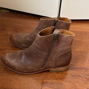 8.5 Women Brown Leather Ankle Boots